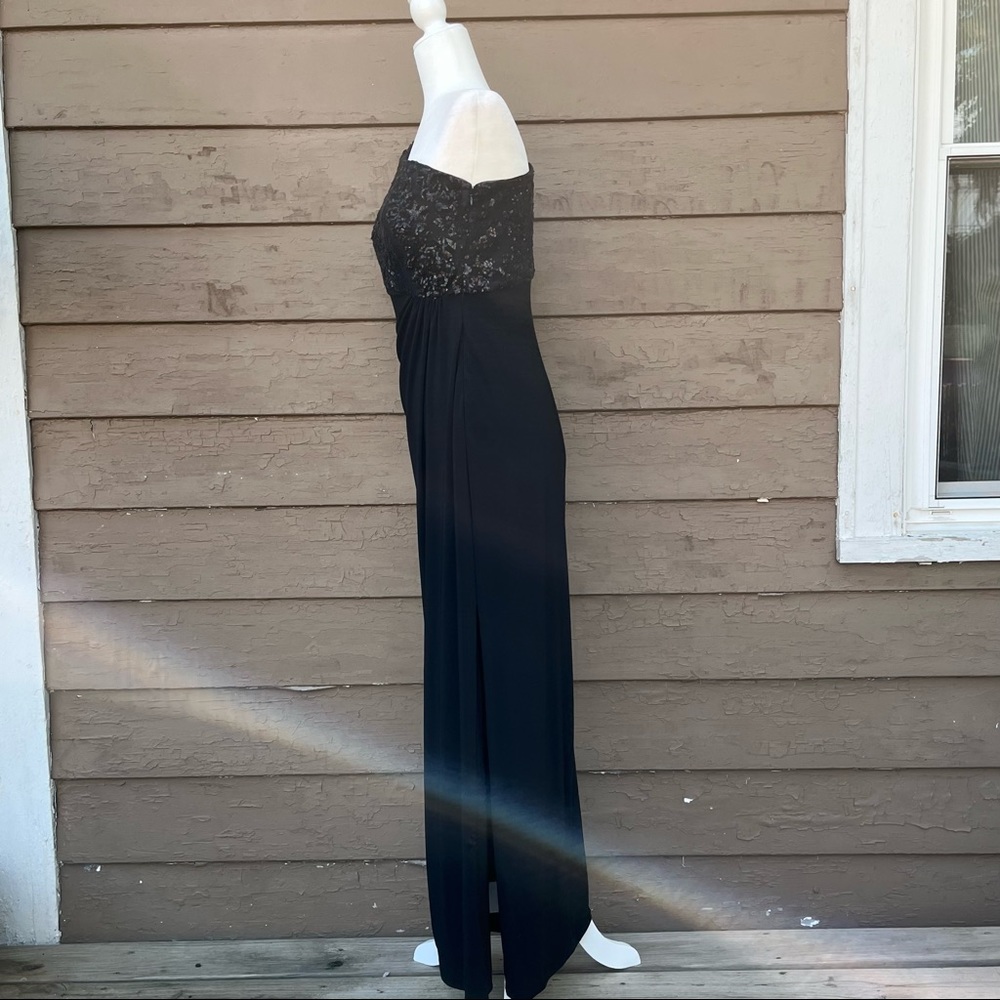 HP! NWT! Ralph Lauren Evening One Shoulder Sequin Bodice Jersey Gown - Picture 7 of 9